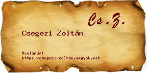 Csegezi Zoltán névjegykártya