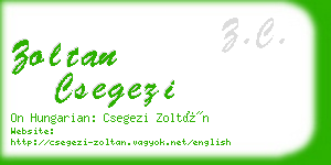 zoltan csegezi business card